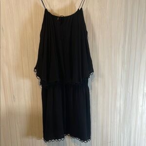 VIX TIERED MINI DRESS BEACH COVER UP LARGE